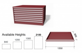 D Cabinet - Plan and Art Drawers and Shelving